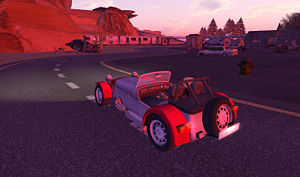 Cruising Zombie Raceway in my Lotus 7